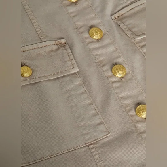 New! $515 L’Agence Midy Button Front Dress In Biscuit Quiet Luxury Designer - Picture 4 of 6